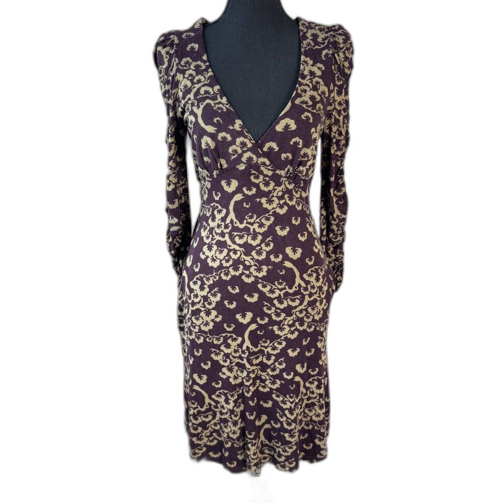 As Is Size M Y2K Vintage Betsey Johnson wrap pencil dress puff shoulders
